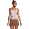 Lands’ End Chlorine Resistant Underwire Tankini Swimsuit Top(White Burst Tie Dye)
