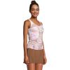 Lands’ End Chlorine Resistant Underwire Tankini Swimsuit Top(White Burst Tie Dye)