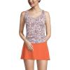 Lands’ End Chlorine Resistant Underwire Tankini Swimsuit Top(White Retro Paisley)