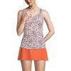 Lands’ End Chlorine Resistant Underwire Tankini Swimsuit Top(White Retro Paisley)