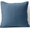 Lands’ End Solid Diamond Double Voile Sham Bering Sea Blue Standard(Bering Sea Blue)