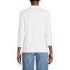 Lands’ End Women’s 3/4 Sleeve American-Grown Supima Cotton Polo Shirt(White)
