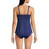 Lands’ End Women’s Adjustable Scoop Neck Flutter Tankini Top(Deep Sea Navy)