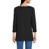 Lands’ End Women’s American-Grown Supima Cotton Adjustable 3/4 Sleeve Boatneck Tunic(Black)