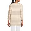 Lands’ End Women’s American-Grown Supima Cotton Adjustable 3/4 Sleeve Boatneck Tunic(Champagne/Ivory Breton Stripe)