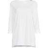 Lands’ End Women’s American-Grown Supima Cotton Adjustable 3/4 Sleeve Boatneck Tunic(White)