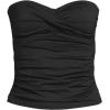 Lands’ End Women’s Bandeau Tankini Swimsuit Top(Black)