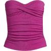 Lands’ End Women’s Bandeau Tankini Swimsuit Top(Bright Magenta Shine)