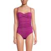 Lands’ End Women’s Bandeau Tankini Swimsuit Top(Bright Magenta Shine)