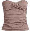 Lands’ End Women’s Bandeau Tankini Swimsuit Top(Bronze Sand Shine)