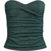 Lands’ End Women’s Bandeau Tankini Swimsuit Top(Deep Balsam Shine)