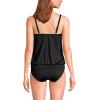 Lands’ End Women’s Blouson Tummy Hiding Tankini Top Swimsuit Adjustable Straps(Black)