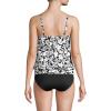 Lands’ End Women’s Blouson Tummy Hiding Tankini Top Swimsuit Adjustable Straps(Black Havana Floral)