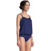 Lands’ End Women’s Blouson Tummy Hiding Tankini Top Swimsuit Adjustable Straps(Deep Sea Navy)