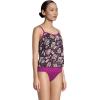 Lands’ End Women’s Blouson Tummy Hiding Tankini Top Swimsuit Adjustable Straps(Violet)