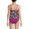 Lands’ End Women’s Blouson Tummy Hiding Tankini Top Swimsuit Adjustable Straps(Violet)