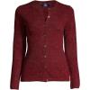 Lands’ End Women’s Cashmere Cardigan Sweater(Rich Burgundy Donegal)