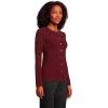Lands’ End Women’s Cashmere Cardigan Sweater(Rich Burgundy Donegal)