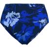 Lands’ End Women’s Cheeky High Waisted Bikini Bottoms(Deep Sea Navy Abstract Floral)