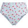 Lands’ End Women’s Cheeky High Waisted Bikini Bottoms(Dusk Sky Cherry Stripe)