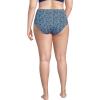 Lands’ End Women’s Cheeky High Waisted Bikini Bottoms(Navy/Cloud Blue Ditsy Lilies)