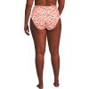 Lands’ End Women’s Cheeky High Waisted Bikini Bottoms(Orange Mini Tropic Leaves)