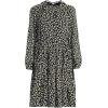 Lands’ End Women’s Chiffon Above The Knee Adjustable Dress(Black Mini Bloom Floral)