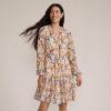 Lands’ End Women’s Chiffon Above The Knee Adjustable Dress(Dijon Gold Daisy Floral)