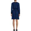 Lands’ End Women’s Chiffon Clip Dot Dress(Deep Sea Navy)