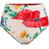 Lands’ End Women’s Chlorine Resistant Pinchless High Waisted Bikini Bottoms(Egret/Poppy Floral)