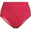 Lands’ End Women’s Chlorine Resistant Pinchless High Waisted Bikini Bottoms(Red Mini Dot)