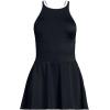 Lands’ End Women’s Chlorine Resistant Tugless High Neck Swim Dress One Piece Swimsuit(Black/White)