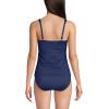 Lands’ End Women’s Chlorine Resistant Wrap Tankini Swimsuit Top(Deep Sea Navy)