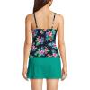 Lands’ End Women’s Chlorine Resistant Wrap Tankini Swimsuit Top(Sea Navy Rosella Floral)