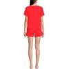 Lands’ End Women’s Cooling 2 Piece Pajama Set – Short Sleeve Tee and Shorts(Coral Red)