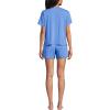 Lands’ End Women’s Cooling 2 Piece Pajama Set – Short Sleeve Tee and Shorts(Crisp Blue)