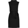 Lands’ End Women’s Cotton Blend Short Sleeve Mock Neck Sweater Dress(Black)