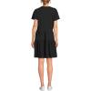 Lands’ End Women’s Cotton Jersey Tiered Mini Dress(Black)