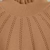 Lands’ End Women’s Cotton Pointelle Turtleneck Sweater(Canyon Camel)