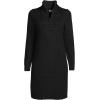 Lands’ End Women’s Cozy Lofty Quarter Zip Sweater Dress(Black)