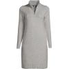 Lands’ End Women’s Cozy Lofty Quarter Zip Sweater Dress(Gray Heather)