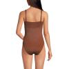 Lands’ End Women’s Crepe Rectangular Wire One Piece(Dark Cinnamon)
