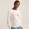 Lands’ End Women’s Drifter Jersey Crewneck Sweater(Sunday Scaries/Ivory)