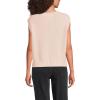 Lands’ End Women’s Drifter Modern Cable V Neck Vest Sweater(Pink Opal)