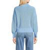 Lands’ End Women’s Drifter Shaker Wedge Quarter Zip Sweater(Light True Blue Heather)