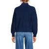 Lands’ End Women’s Drifter Shaker Wedge Quarter Zip Sweater(Navy Ice Multi Donegal)