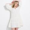 Lands’ End Women’s Gauze Tiered Dress(Ivory)
