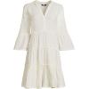 Lands’ End Women’s Gauze Tiered Dress(Ivory)