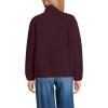 Lands’ End Women’s Half Zip Cozy Sherpa Fleece Pullover(Lush Burgundy)
