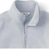 Lands’ End Women’s Half Zip Cozy Sherpa Fleece Pullover(Pale Gray)